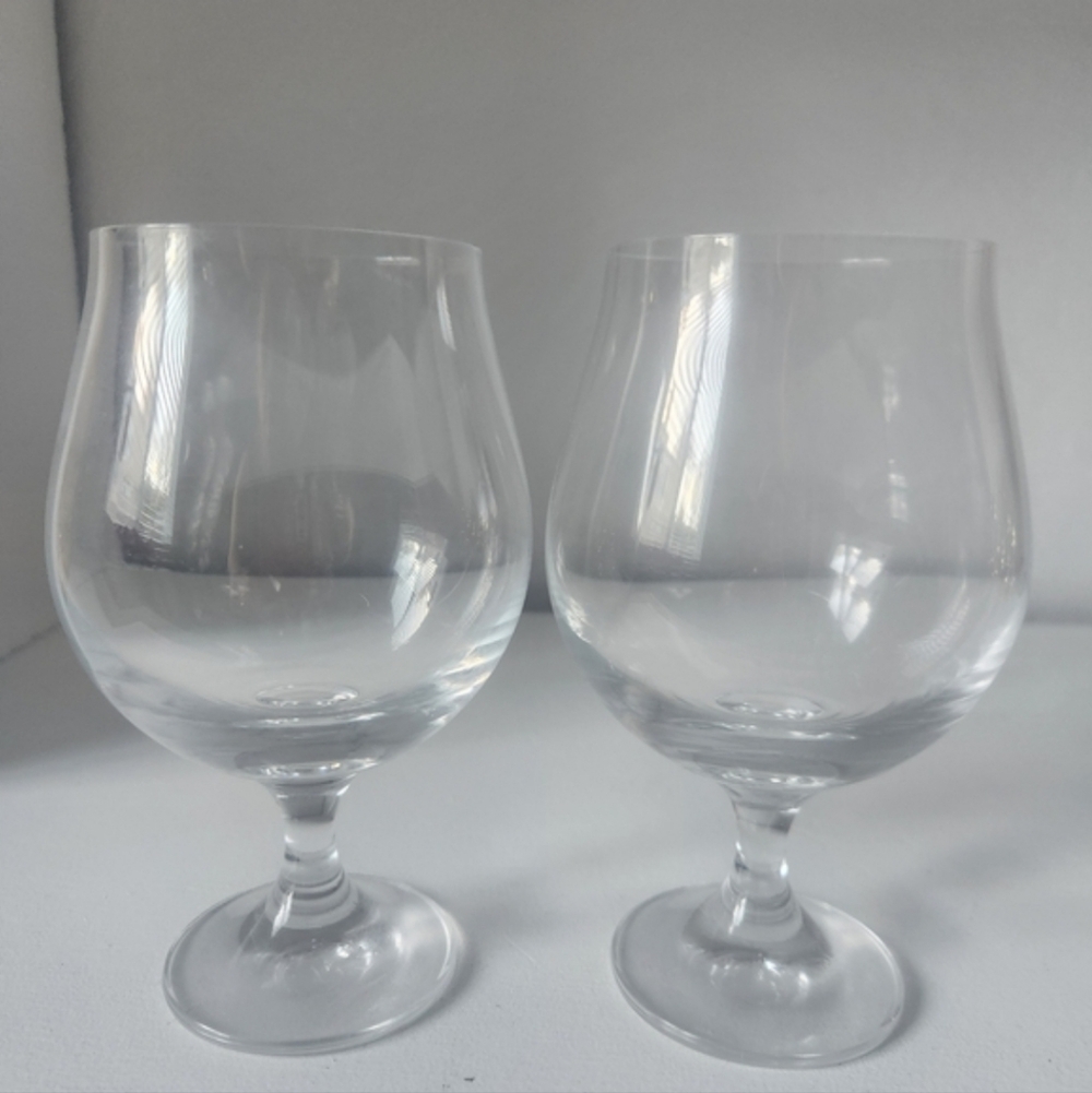 Craft Brews Classic Belgian Beer Tulip Glasses, Dishwasher Safe Set Of 2 16oz